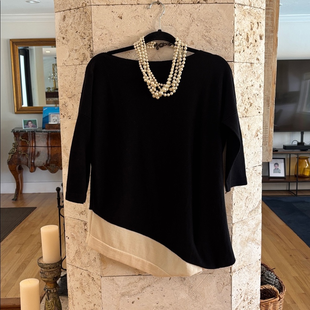 St. John Black Knit Top